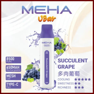 魅嗨MEHA VBar小白條 8500口大容量 一次性拋棄式電子煙【多肉葡萄】